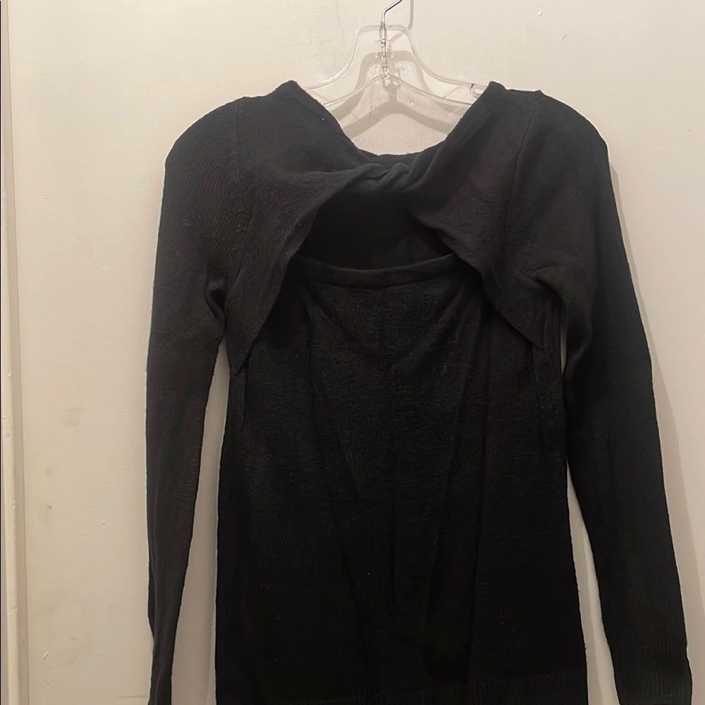 2/$30 Ann Taylor open back elegant Black Women's Sweater size XS